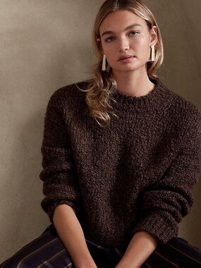 Banana Republic SOFFIO BOUCLÉ CROPPED SWEATER